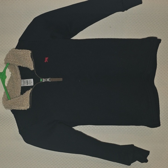 Carter's Other - Carter's Black Zip-Up Sweater with Tan Collar
